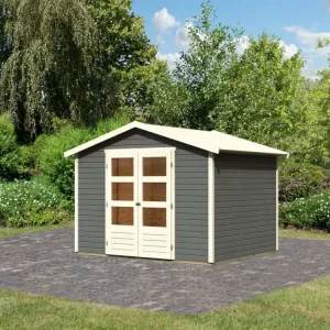 Hoge Kwaliteit Tuinhuis Amberg 4 19 mm terragrijs