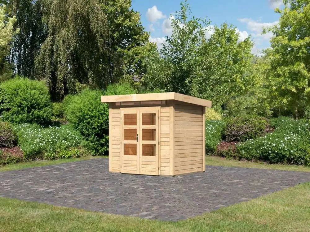 Tuinhuis Kandern 2 28 mm natuurlijke afwerking Op = Op