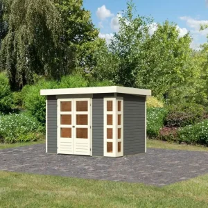 Aanbieding Tuinhuis Kerko 4 19 mm terra grijs