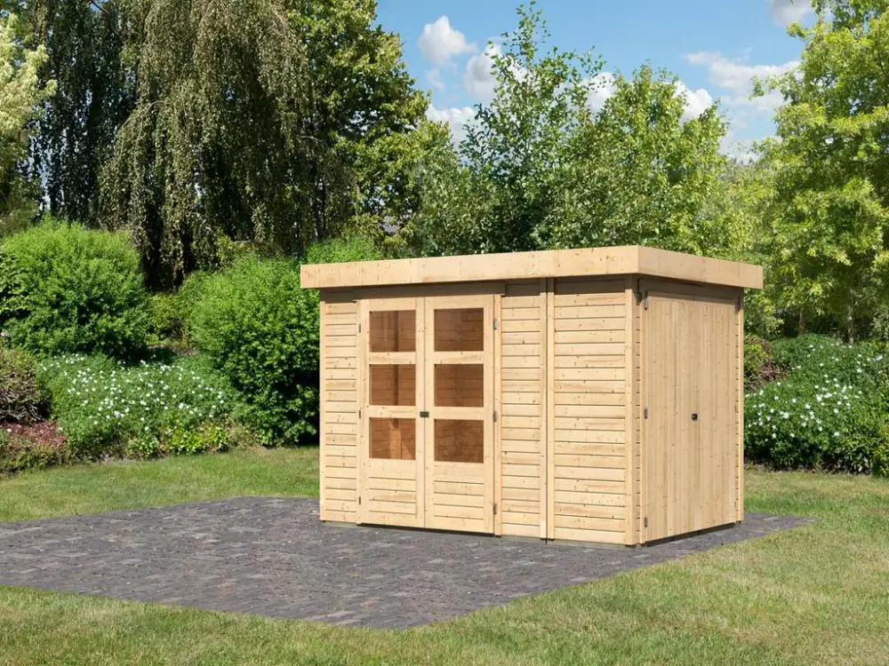 berging SET Retola 3 19 mm natuurlijke afwerking, incl. aanbouwkast Koop Online