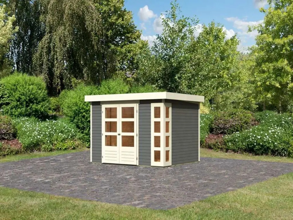 Aanbieding Tuinhuis Kerko 5 19 mm terragrijs