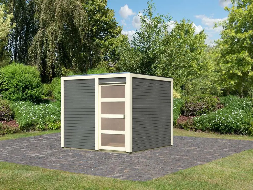 Tuinhuis Qubic 2 CLASSIC 19 mm terra grijs Gecertificeerd