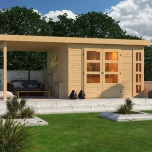 Tuinberging SET Kerko 6 19 mm naturel, incl. 2,4 m lessenaarsdak Must-Have