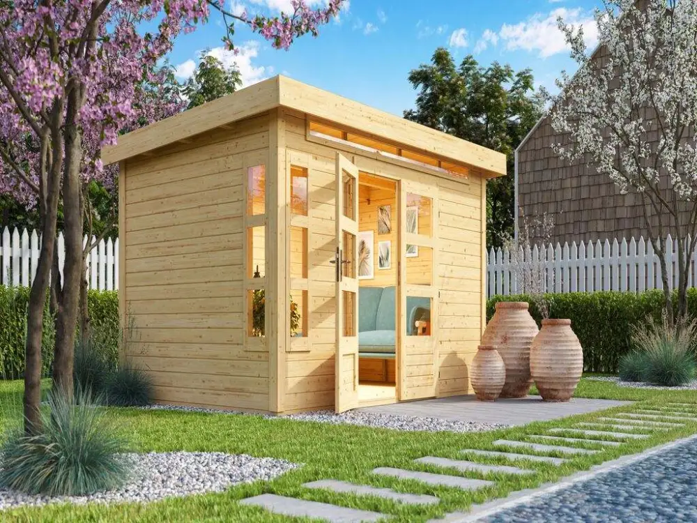 Tuinhuis Kastorf 7 28 mm natuurlijke afwerking Shop Nu