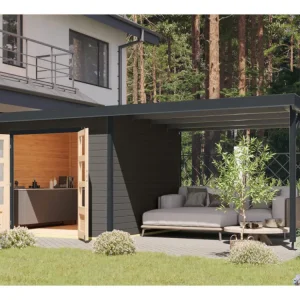 Beste Prijs Tuinhuis "Pluto B Set" terragrijs-antraciet Hybrid