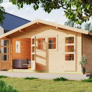 Tuinberging Blokhut Lagor 2 ECO 38 mm natuurlijke afwerking Hoge Kwaliteit