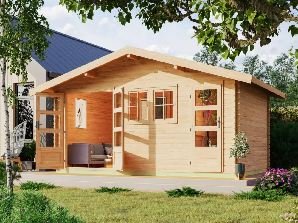 Tuinberging Blokhut Lagor 2 ECO 38 mm natuurlijke afwerking Hoge Kwaliteit