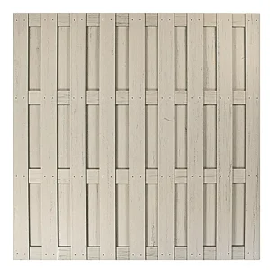 WPC Schutting Privacybeschermende schutting Lamellenschutting Complete set Zand-Beige Rechtstreeks Van De Fabrikant