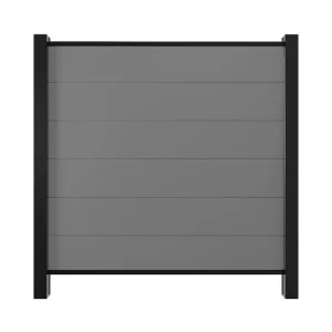 Betaalbaar Tuinafscheiding, zichtscherm, PVC-steeksysteem, Grey Wood