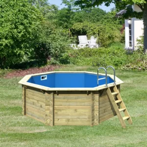 Houten opzetzwembad set A, onbehandeld hout Goedkoop
