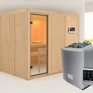 Nieuw Elementensauna 68 mm Celine 8 SPARSET incl. 9 kW saunakachel en extra bedieningselement