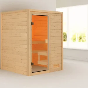 Express Levering Sauna Sandra met gebronsde glazen deur