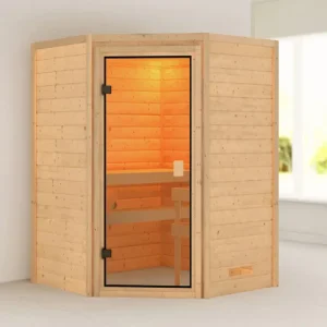 Sauna Antonia met gebronsde glazen deur Snelle Levering