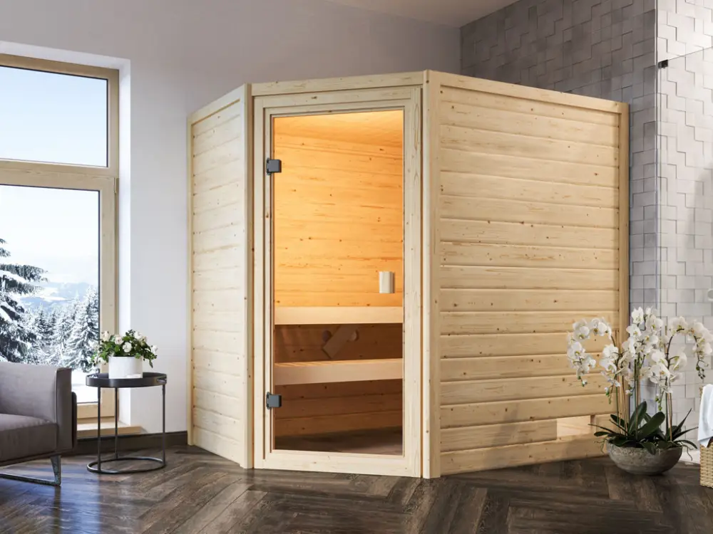 Sauna Jella met gebronsde glazen deur Shop Nu