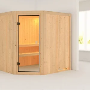 Koop Vandaag Sauna Bodo met gebronsde glazen deur