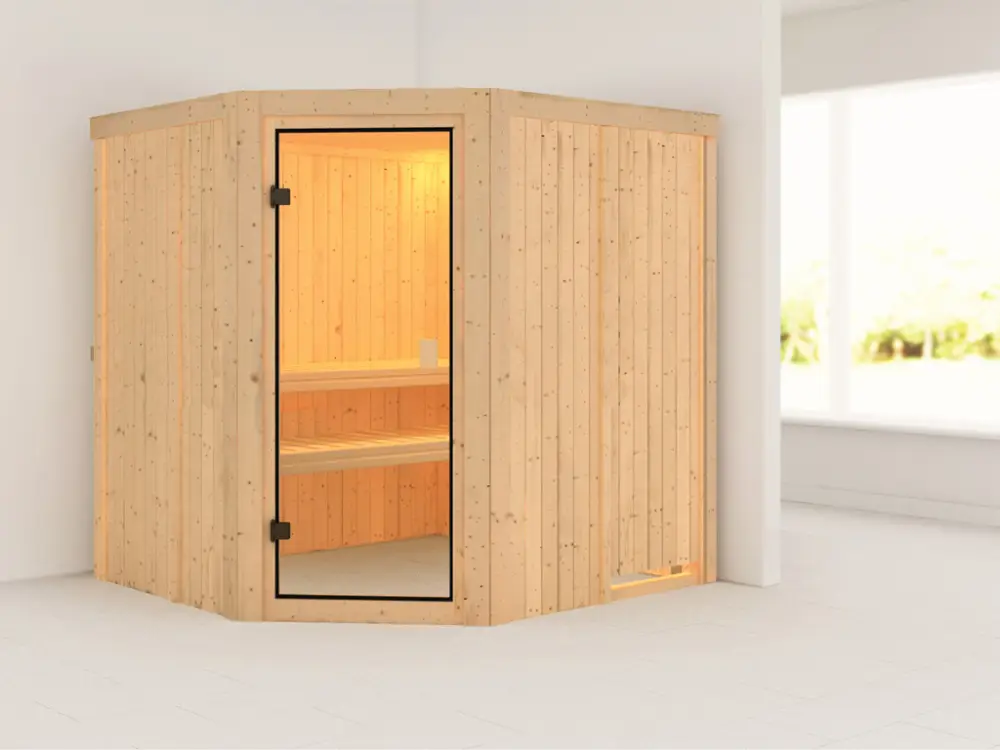 Koop Vandaag Sauna Bodo met gebronsde glazen deur
