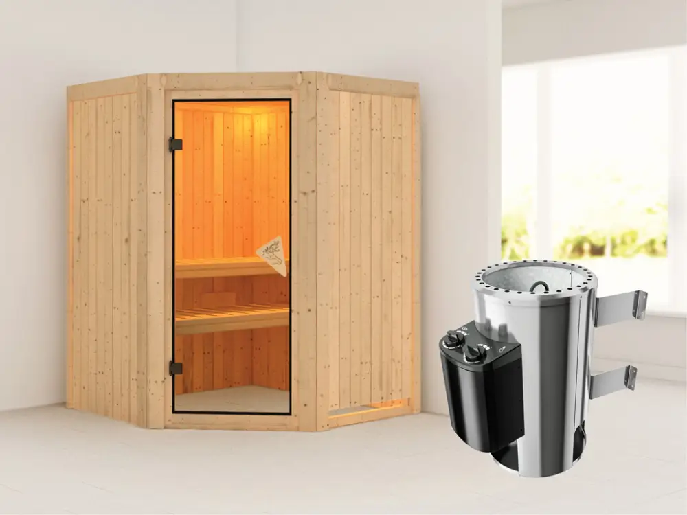 Systeemsauna Nanja incl. Plug & Play saunakachel besturing Meest Verkocht