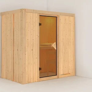 Hoge Kwaliteit Systeemsauna Variado kompleet transparente gebronsde glazen deur