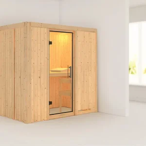 Systeemsauna Variado transparent glazen deur Superprijs