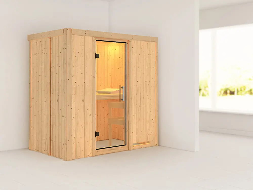 Systeemsauna Variado transparent glazen deur Superprijs