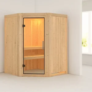 Uitverkoop Systeemsauna Nanja transparent glazen deur