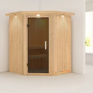 Veilige Betaling Systeemsauna Nanja met dakkraag, grafiet glazen deur