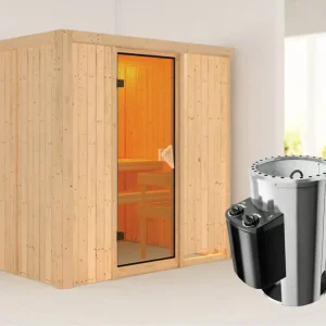 Systeemsauna Fanja incl. Plug & Play saunakachel besturing Finale Uitverkoop