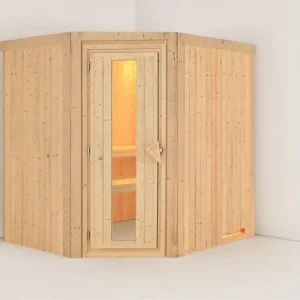 Systeemsauna Siirin houten deur met geïsoleerd glas Hete Deal