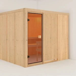 Beste Prijs Sauna Nybro met gebronsde glazen deur