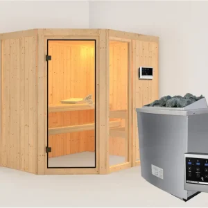 Populair Systeemsauna Fiona 1 incl. 9 kW saunakachel ext. besturing
