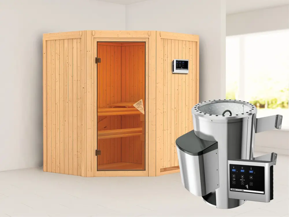 Systeemsauna Tonja incl. Plug & Play saunakachel externe besturing Lage Kosten