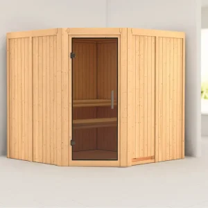 Exclusieve Aanbieding Systeemsauna Jarin grafiet glazen deur