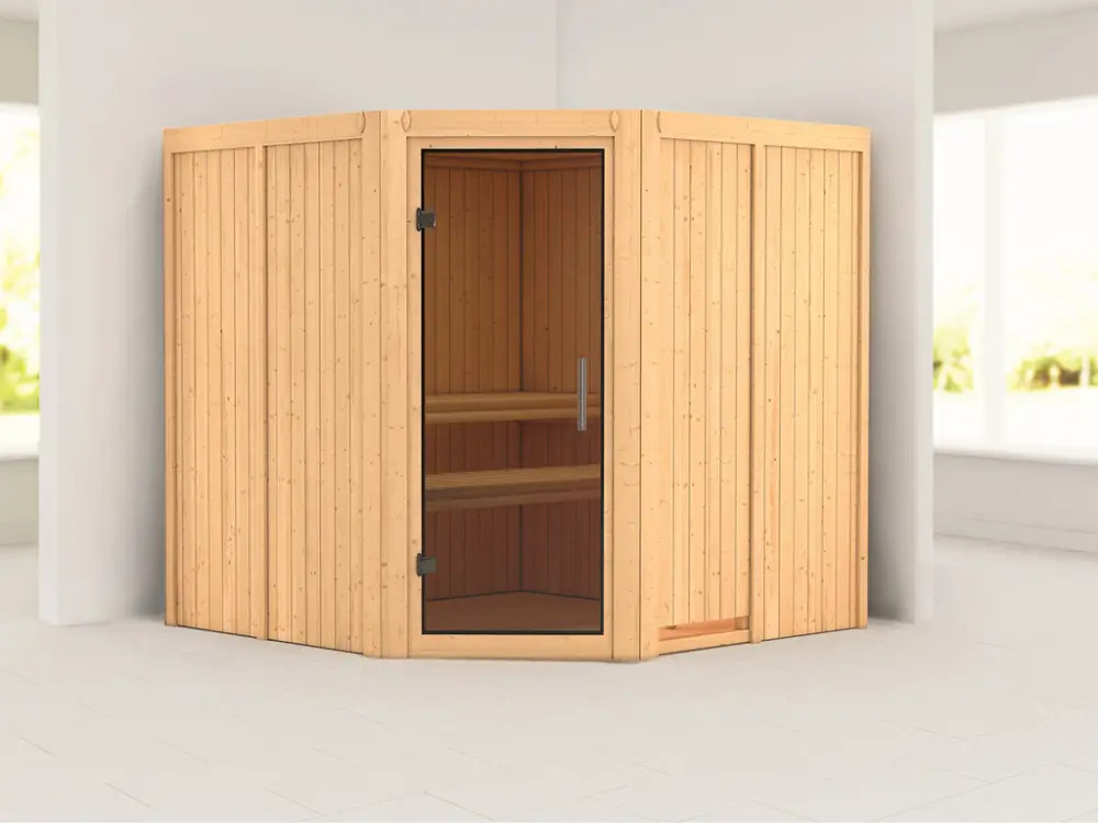 Exclusieve Aanbieding Systeemsauna Jarin grafiet glazen deur