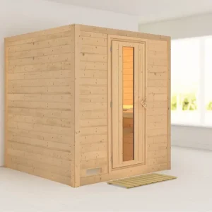Massieve sauna Mojave houten deur met geïsoleerd glas Rechtstreeks Van De Fabrikant