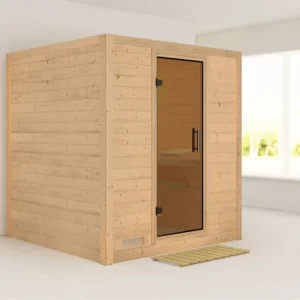Massieve sauna Mojave grafiet glazen deur Rechtstreeks Van De Fabrikant