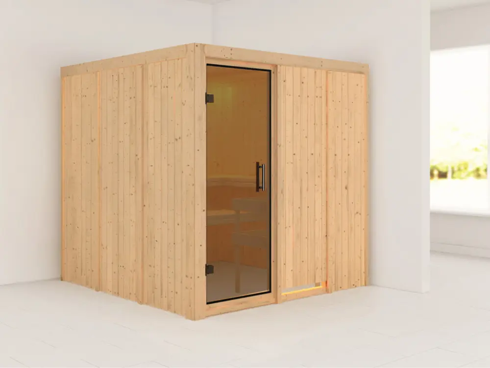 Must-Have Systeemsauna Rodin grafiet glazen deur