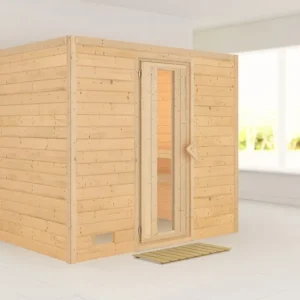 Koopje Massieve sauna Sonara houten deur met geïsoleerd glas