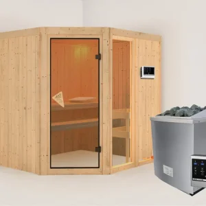 Korting Systeemsauna Fiona 2 incl. 9 kW saunakachel ext. besturing