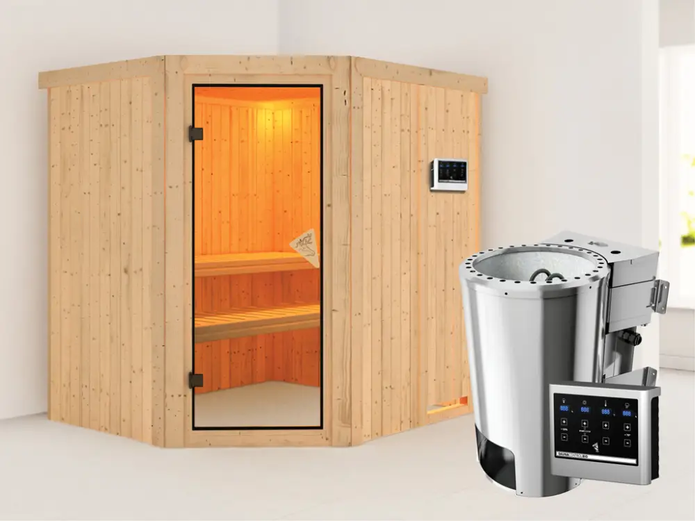 Systeemsauna Lilja incl. Plug & Play Bio-kachel externe besturing Weekendaanbieding