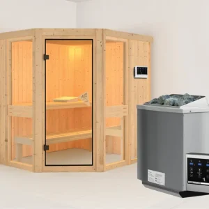Hoge Kwaliteit Systeemsauna Amelia 1 incl. 9 kW Bio-Combi-kachel ext. besturing