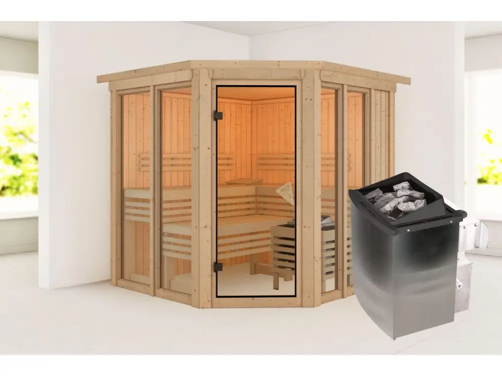 Sauna Airi set met saunakachel en geïntegreerde besturing, 9 kW Betrouwbaar
