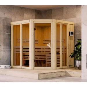 Merkproduct Binnensauna Airi met bio-combikachel en externe besturing, 9 kW