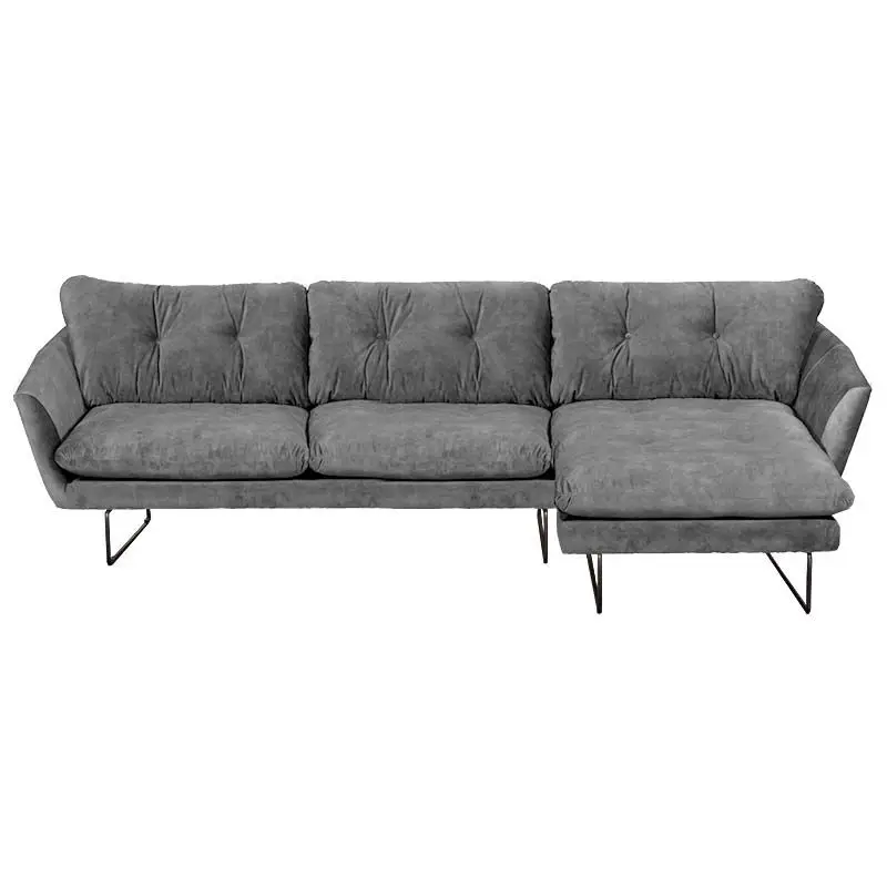 Hoekbank - Kuddar - rechts - velours Adore grijs 180 Lage Kosten