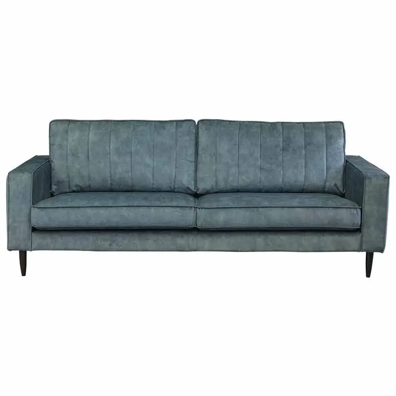 Bestel Nu 3 zitsbank - Linje - velours Adore blauw 158