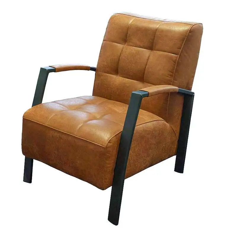Weekendaanbieding Fauteuil - Elba - lederlook Missouri cognac 03