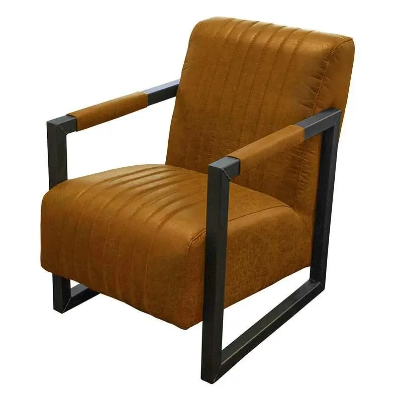 Fauteuil - Capri - lederlook Missouri cognac 03 Korting