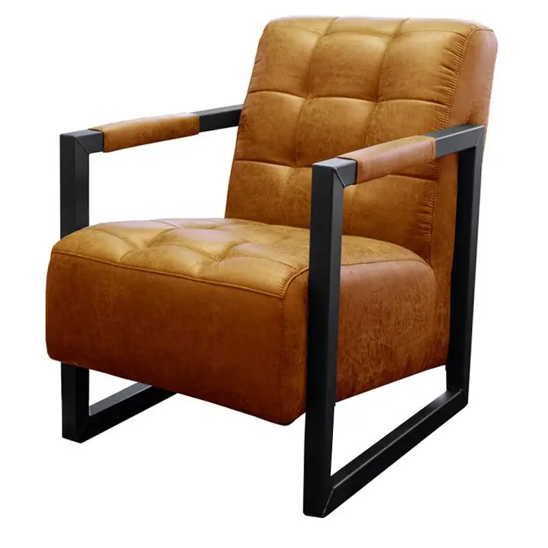 Korting Fauteuil - Salina - lederlook Missouri cognac 03