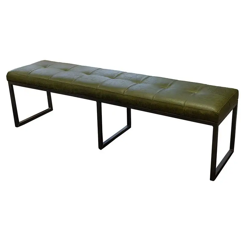 Rechtstreeks Van De Fabrikant Eetkamerbank - Atlanta - leer Colorado groen 08 - 160 cm