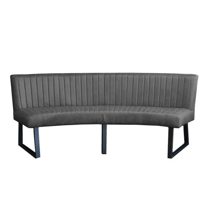 Eetkamerbank - Hengelo - lederlook Missouri antraciet 09 - geschikt voor ovale tafel 240 cm Meest Verkocht