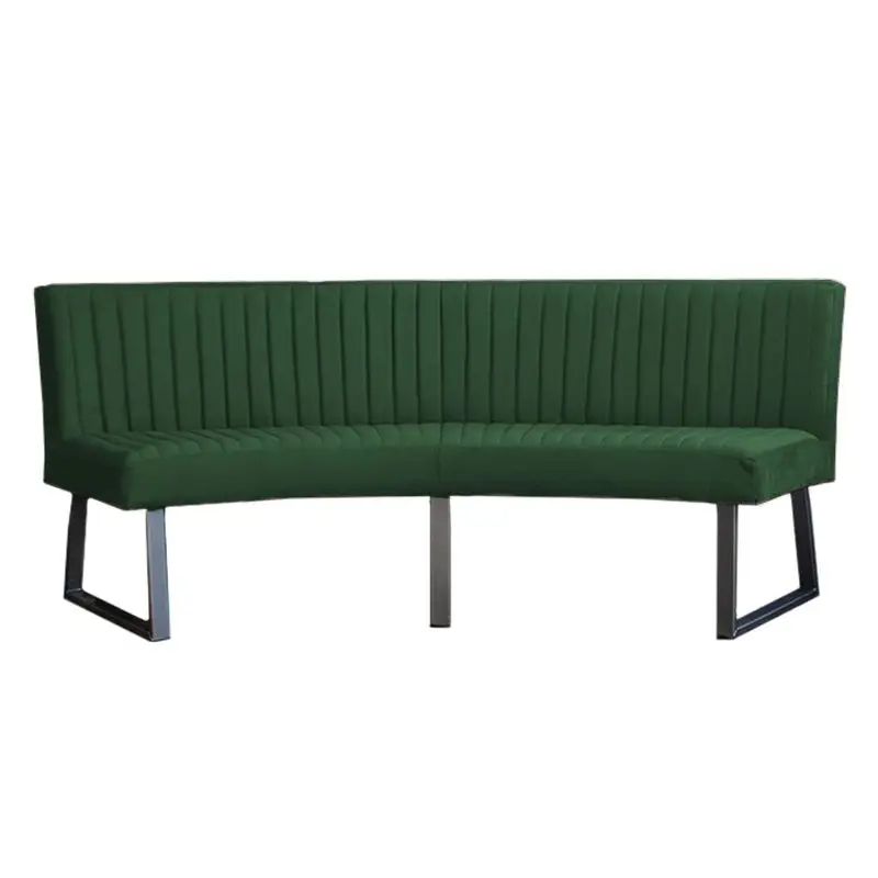 Populair Eetkamerbank - Hengelo - stof Element groen 12 - geschikt voor ovale tafel 200 cm